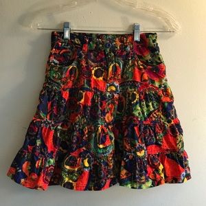 Girl’s Colorful Corduroy Ruffled Skirt